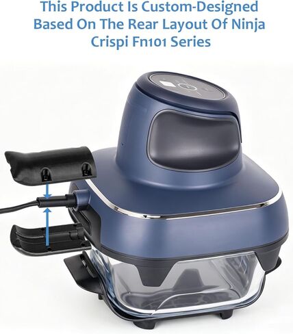 واقي سلك الطاقة مصمم لسلسلة Ninja Crispi FN101، مشبك نقل السلك الخلفي مكون من قطعتين من PETG مع مشبك مثبت ببرغي، ملحقات لمقلاة Ninja Crispi الهوائية in Kuwait