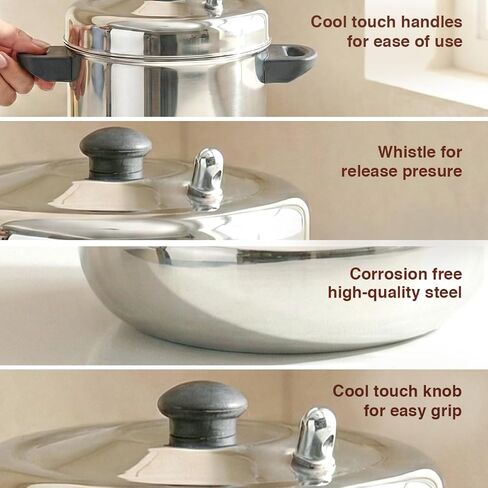 Judge by Prestige Stainless Steel Idli Cooker with 6 Plates,1.5 Liters in Kuwait
