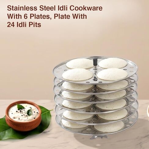 Judge by Prestige Stainless Steel Idli Cooker with 6 Plates,1.5 Liters in Kuwait