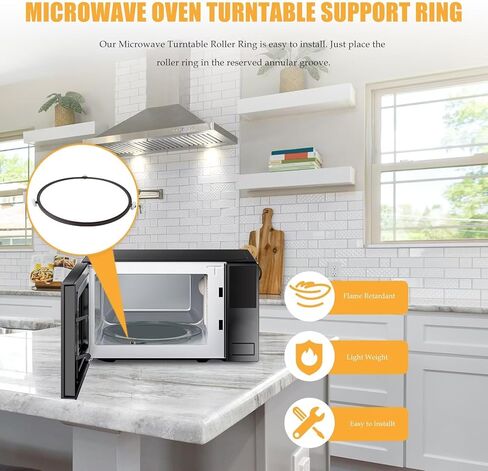 Upgraded Universal 9.5 Inch Turntable Roller Ring for LG Microwaves - Replacement Part, Fits Models MVH1615WW, LMV1630BB, MV1645AGTL, MV1646EGY(2 Pack) in Kuwait