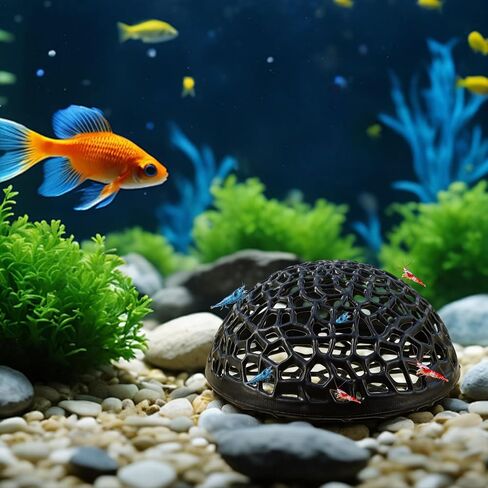 2 Pack Aquarium Shrimp Hide Cave, Porous Shrimp Hideout Shelter for Breeding & Molting, Detachable Tunnel Ornament for Fish Tank, Shrimp & Small Fish (Black) in Kuwait