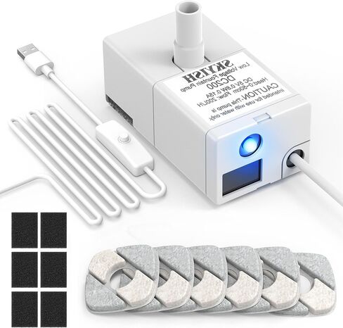 مضخة نافورة مياه للقطط بسعة 50 أونصة، ونافورة 95 أونصة، فائقة الهدوء، وكابل USB، وإضاءة LED، و6 عبوات من فلاتر نافورة الحيوانات الأليفة in Kuwait