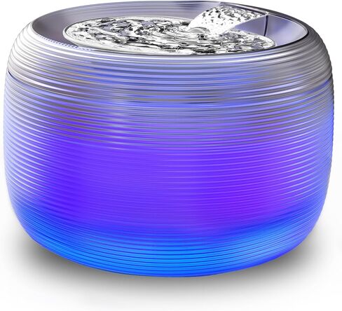 SIBAYS 3.5L Cat Water Fountain, 118oz Large Capacity Cat Fountains for Drinking with Water Level LED Light, Quiet Automatic Pet Water Fountain for Cats Indoor, Dog Water Dispenser Easy to Clean F-016B in Kuwait