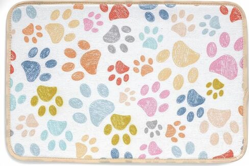 Paw Prints Pet Bowl Mat in Kuwait