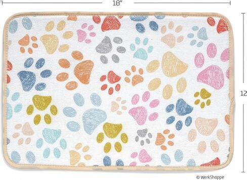 Paw Prints Pet Bowl Mat in Kuwait