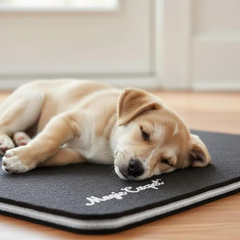 Magic Carpet™ Kennel Liner & Pet Feeding Mat (2-Pack) | Patented Absorbent Wicking Technology | Washable, Reusable, Eco-Friendly, Made in USA | Low-Profile Comfort | 10.75" x 19.25" Each in Kuwait
