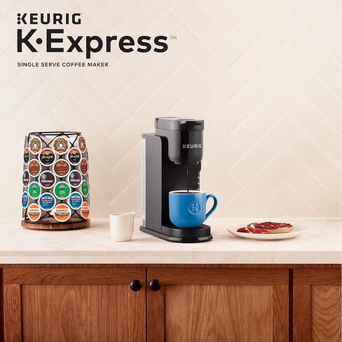 ماكينة صنع القهوة Keurig K-Express، ماكينة تحضير القهوة ذات الخدمة الفردية K-Cup، أسود (متجدد) in Kuwait