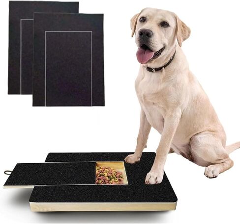 Solid Pine Wood Stress Free Dog Nail Scratchs Pad,Dog Scratch Board with Treat Box,Calming Nail Trim Pad,Dog Nail Trimming Board,Works for Dogs and Cats (Flat Style) in Kuwait