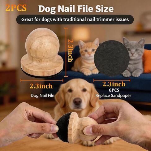 Dog Nail File, Manual Dog Nail Filer, Nail File for Dogs, 8 Pcs Portable Dog Nail File Board Set, Professional Pet Nail Grooming Kit with Comfortable Grip for All Dogs in Kuwait