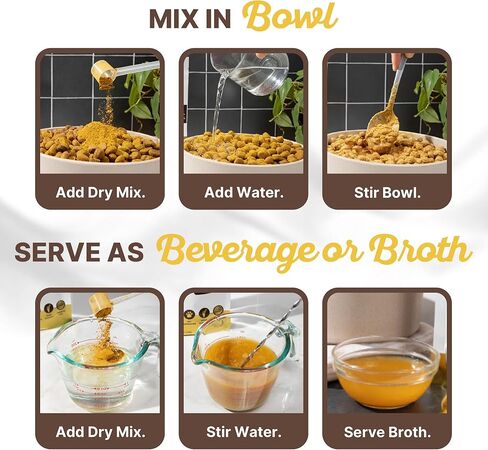 Mobility Gold Dog Broth Powder - Hip & Joint Superfood – Dry Dog Food Gravy Topper or Liquid Broth – Beef Liver, Glucosamine, Chondroitin and Natural Ingredients – 30 Scoop Pack in Kuwait