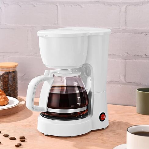 White 5-cup drip coffee maker. Compact coffee brewer for home kitchens and small spaces. in Kuwait