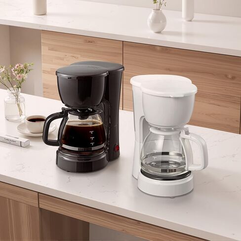 White 5-cup drip coffee maker. Compact coffee brewer for home kitchens and small spaces. in Kuwait