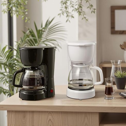 White 5-cup drip coffee maker. Compact coffee brewer for home kitchens and small spaces. in Kuwait