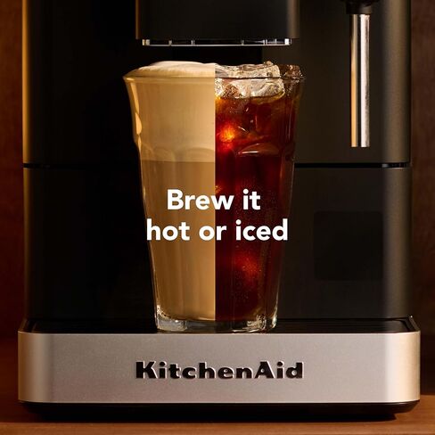 KitchenAid Fully Automatic Espresso Machine KF2 with 6 Hot and Iced Coffee Options | Built-In Grinder | Steam Wand, Black Matte KES8452 in Kuwait