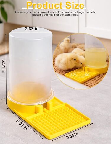 Ultra Leak-Proof Quail Chick Water Feeder – Premium Large Capacity, Non-Toxic & Durable, Ideal Button Quails Waterer, No-Spill Quail Coop & Poultry Supplies for Easy Hydration in Kuwait