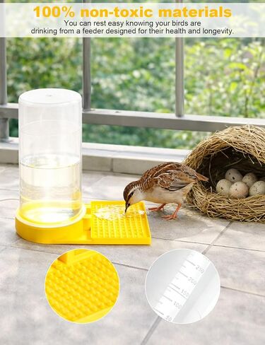 Ultra Leak-Proof Quail Chick Water Feeder – Premium Large Capacity, Non-Toxic & Durable, Ideal Button Quails Waterer, No-Spill Quail Coop & Poultry Supplies for Easy Hydration in Kuwait