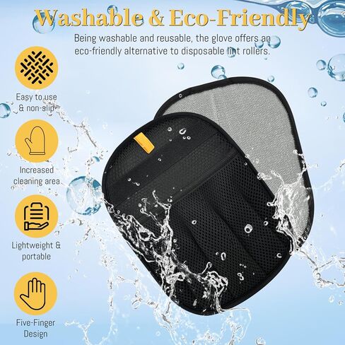 Pet Hair Removal Glove for Cats & Dogs, Upgrade 5-Finger Magic Brush Pet Hair Remover Tool, Electrostatic Reusable Grooming Mitt for Laundry, Couch, Carpet & Car Seat in Kuwait