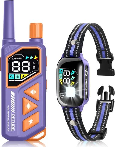 2-in-1 Dog Shock & Bark Collar Combo - New Updated Smart Auto Bark Collar & 3300Ft Remote Training Collar with 3 Training Modes for 7-120lbs Small Medium Large Dogs, Flashlight, Security Lock in Kuwait