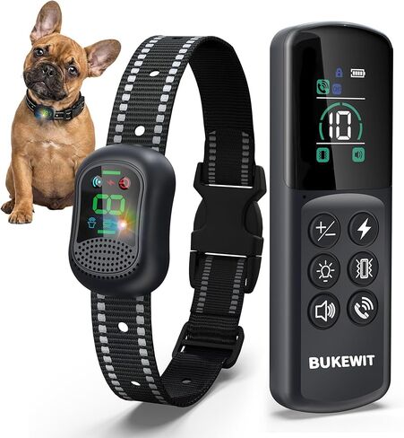 Shock Collar for Dogs, 4900FT Dog Training Collar with Remote, IP67 Waterproof Rechargeable E Collar for Dogs, 4 Training Modes, Voice Call, for Small Medium Large Dog(10-120Lbs) in Kuwait
