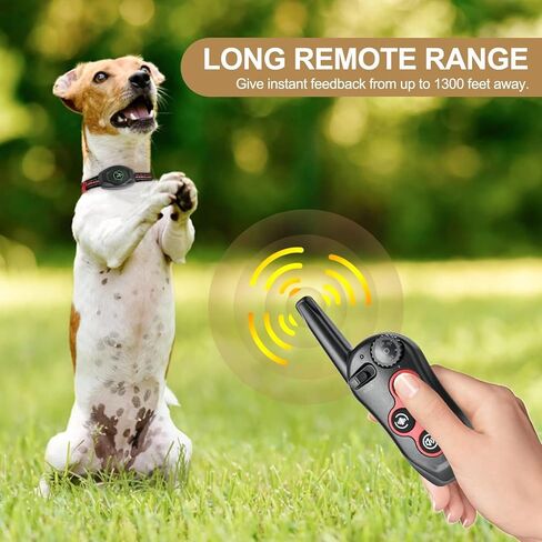2 in 1 Dog Shock Collar - Bark Collar with Remote, w/3 Remote Training Modes, Beep, Vibration 1300Ft Dog Training Collar for for Small Medium Large Dogs (Red) in Kuwait