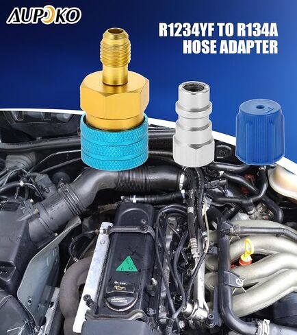 Aupoko R1234YF to R134A Hose Adapter, R12 to R134A Low Side Quick Coupler Fitting Connector for Car Air-Conditioning AC Charging in Saudi Arabia