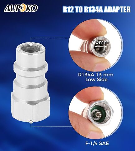 Aupoko R1234YF to R134A Hose Adapter, R12 to R134A Low Side Quick Coupler Fitting Connector for Car Air-Conditioning AC Charging in Saudi Arabia