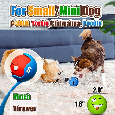 HOLYSTEED Soft Latex Squeaky Balls for Small Dogs, 6-Pack Emoji Squeaky Dog Toys - 2-Inch Rubber Bouncy Fetch Toys, Assorted Colors for Indoor Outdoor Puppy Play in Kuwait