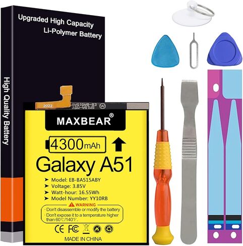 Galaxy A32 Battery, (Upgraded) MAXBEAR 5500mAh 3.85V Li-Polymer Replacement Battery EB-BA315ABY for Samsung Galaxy Galaxy A31 / Galaxy A32 SM-A326U (Not fit for Galaxy A32 5G) with Repair Tool Kit in Kuwait
