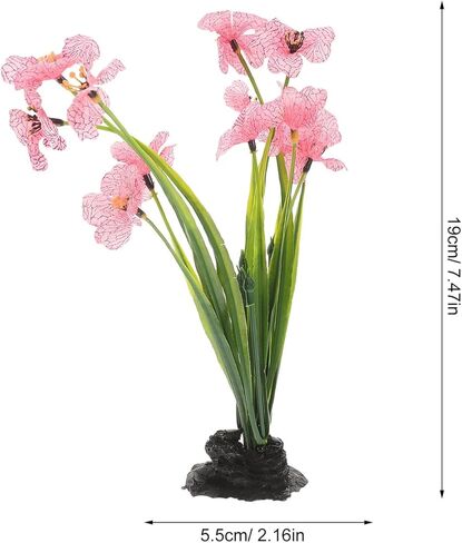 UPKOCH 2Pcs Pink Fish Tank Decor Artificial Aquarium Plants Silk Betta Accessories Tall Plastic Floral Decorations Realistic Flora in Kuwait
