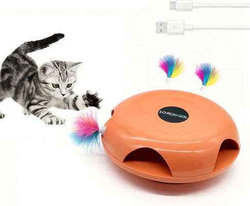 Interactive Whack-a-Mole Cat Toy — Automatic Mushroom Feather Pop-Up Play Toy for Cats, Cognitive Stimulation & Exercise, Durable Pet Entertaining Game (Green) in Kuwait