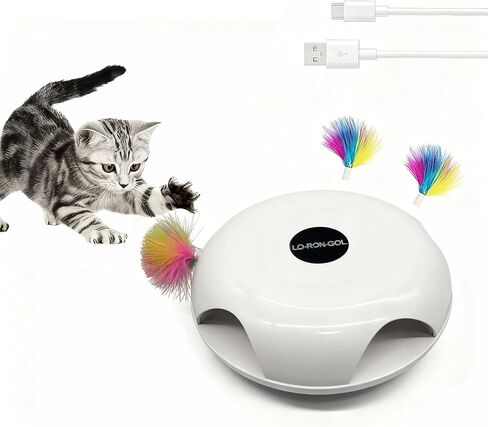 Interactive Whack-a-Mole Cat Toy — Automatic Mushroom Feather Pop-Up Play Toy for Cats, Cognitive Stimulation & Exercise, Durable Pet Entertaining Game (Green) in Kuwait