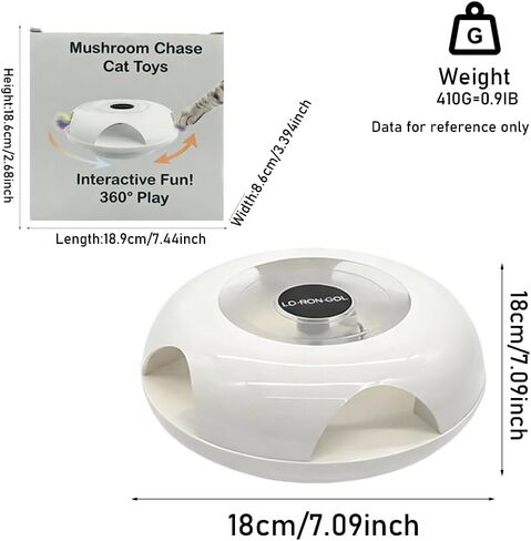 Interactive Whack-a-Mole Cat Toy — Automatic Mushroom Feather Pop-Up Play Toy for Cats, Cognitive Stimulation & Exercise, Durable Pet Entertaining Game (Green) in Kuwait