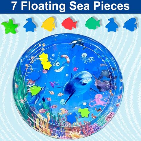 Water Mat with Fish, Cat Dog Water Mat, Thickened Durable Non-Slip Playmat, Durable Easy Clean, Suitable for All Types of Pets in Kuwait