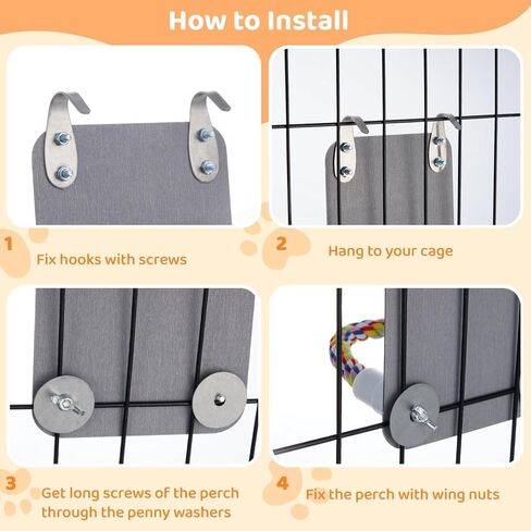 BOSREROY 7.9 Inch Bird Cage Mirror with Perch Stand Wind Bell Interactive Parrot Cage Toy for Parakeets Cockatoos Cockatiels Conures Lovebirds and Canaries in Kuwait
