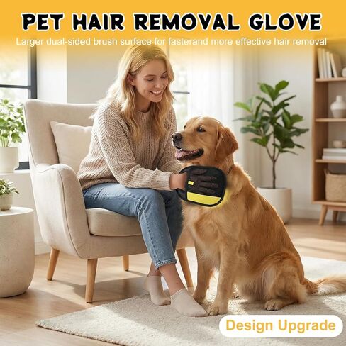 قفاز Petq Hairr Removerr لـ Catq & Dogq، 2026 فرشاة سحرية جديدة petq hairr للملابس والأريكة والسجاد ومقاعد السيارة قابلة لإعادة الاستخدام وقابلة للغسل قفاز شعر petq الكهروستاتيكي (قطعتان) in Kuwait