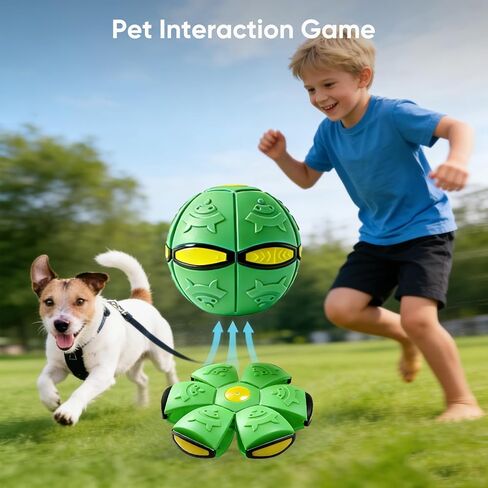 3 PCS Magic Bouncing Doggy Disc Balls with 6 LED Lights, Flying Saucer Ball Toy for Large Medium Small Dogs, Transforming Pop Up Ball for Kids & Pets, Outdoor Interactive Magic Meta Ball in Kuwait
