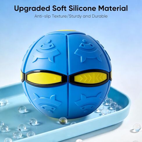 3 PCS Magic Bouncing Doggy Disc Balls with 6 LED Lights, Flying Saucer Ball Toy for Large Medium Small Dogs, Transforming Pop Up Ball for Kids & Pets, Outdoor Interactive Magic Meta Ball in Kuwait