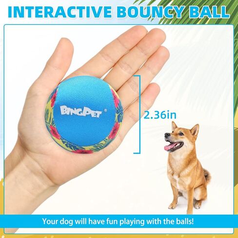 BINGPET Dog Pool Toy Floating Balls, 2 Pcs Dog Water Ball for Summer Swimming Bouncing Ball Pool Toys, Interactive Soft Dog Chew Balls for Small and Medium Dogs in Saudi Arabia