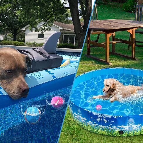 BINGPET Dog Pool Toy Floating Balls, 2 Pcs Dog Water Ball for Summer Swimming Bouncing Ball Pool Toys, Interactive Soft Dog Chew Balls for Small and Medium Dogs in Saudi Arabia
