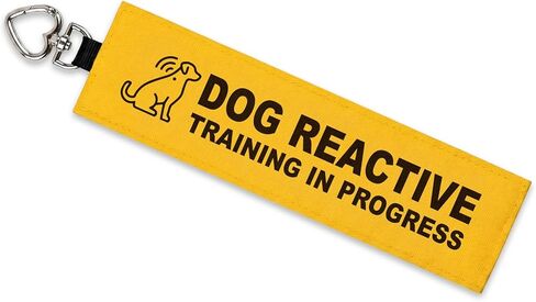 Yellow Dog Leash Sleeve Selectively Social Do Not Pet Warning Wrap, Double Sided Highly Visible Pet Safety Sign with Heart Hook, Canvas Lead Attachment for Dog Training Outdoor Walking in Saudi Arabia