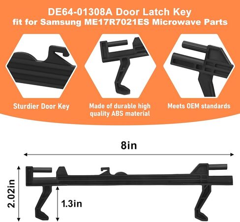 ترقية مفتاح مزلاج الباب DE64-00760A المناسب لـ Samsung، واستبدال باب الميكروويف DE64-01308A DE64-00760A مفتاح مزلاج الباب مناسب لـ ME19R7041FS ME17R7021ES PS4229162 in Kuwait