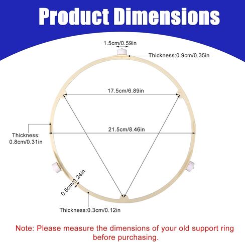21.5cm/8.5in Microwave Turntable Support Ring,Microwave Roller Rotating Wheel Ring Glass Plate Tray Holder Spinner Accessories Replacement Parts Compatible with GE Samsung Frigidaire WB06X10625 in Kuwait