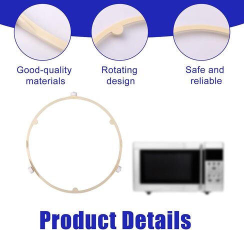 21.5cm/8.5in Microwave Turntable Support Ring,Microwave Roller Rotating Wheel Ring Glass Plate Tray Holder Spinner Accessories Replacement Parts Compatible with GE Samsung Frigidaire WB06X10625 in Kuwait