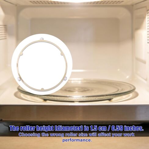 21.5cm/8.5in Microwave Turntable Support Ring,Microwave Roller Rotating Wheel Ring Glass Plate Tray Holder Spinner Accessories Replacement Parts Compatible with GE Samsung Frigidaire WB06X10625 in Kuwait