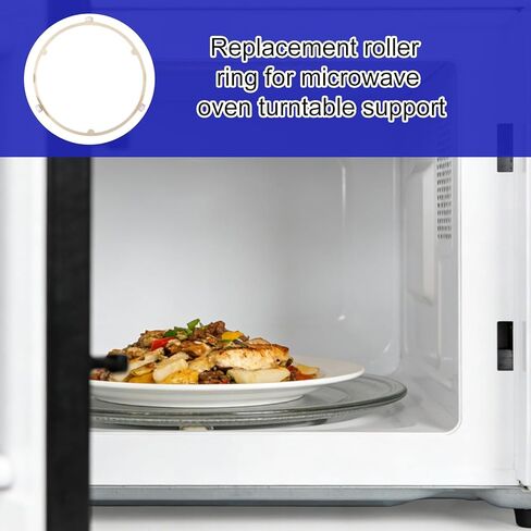 21.5cm/8.5in Microwave Turntable Support Ring,Microwave Roller Rotating Wheel Ring Glass Plate Tray Holder Spinner Accessories Replacement Parts Compatible with GE Samsung Frigidaire WB06X10625 in Kuwait