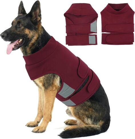 Kuoser Calming Vest for Dogs Anxiety, Adjustable Anxiety Wrap Jacket for Small Medium Large Dogs, Soothing Compression Shirt for Fireworks Thunderstorms Separation Anxiety Travel, XL in Kuwait