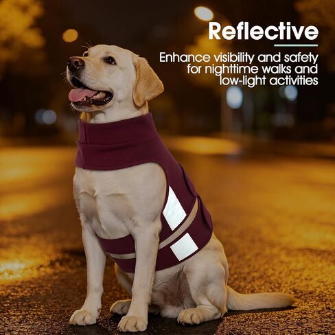 Kuoser Calming Vest for Dogs Anxiety, Adjustable Anxiety Wrap Jacket for Small Medium Large Dogs, Soothing Compression Shirt for Fireworks Thunderstorms Separation Anxiety Travel, XL in Kuwait