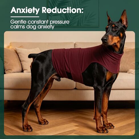 Kuoser Calming Vest for Dogs Anxiety, Adjustable Anxiety Wrap Jacket for Small Medium Large Dogs, Soothing Compression Shirt for Fireworks Thunderstorms Separation Anxiety Travel, XL in Kuwait