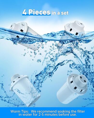Dog Water Fountain Filters Replacement, 4 Packs Replacement Filter for Large Pet Water Fountain Dog Bowl Dispenser for D2341/D2223/D2322/D2419 Models in Kuwait