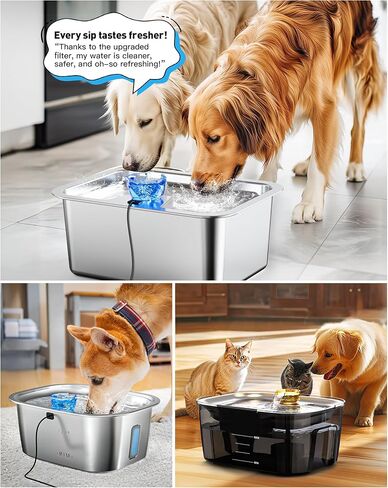 Dog Water Fountain Filters Replacement, 4 Packs Replacement Filter for Large Pet Water Fountain Dog Bowl Dispenser for D2341/D2223/D2322/D2419 Models in Kuwait